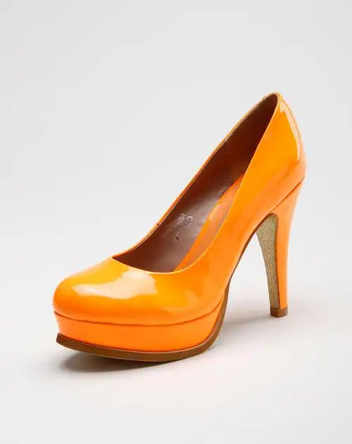橙色活力经典超高跟单鞋-详情