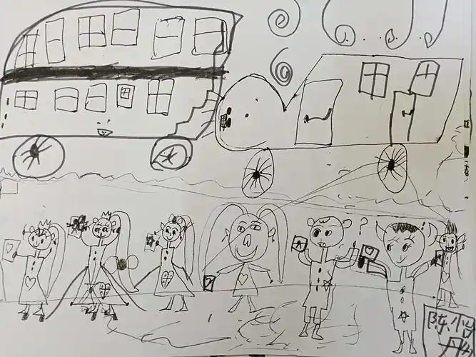 写生——双层公交车