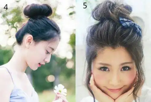 短发花苞头的扎法图解5款精致的花苞头扎发发型图片