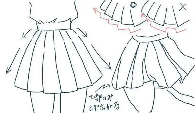 jk百褶裙怎么画?教你动漫百褶裙的画法教程!|裙子|拉链_网易订阅