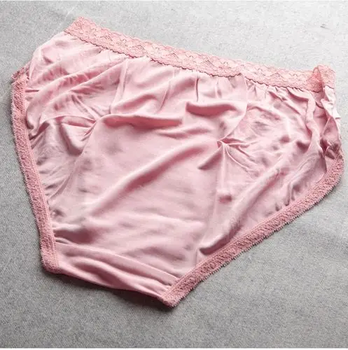岱之青真丝内裤女夏 蚕丝中腰肤舒适桑蚕丝透气三角裤红色 黑色 l