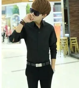 衬衣春装上衣青少年外套韩版长袖修身衬衫款男式潮流男装2020男士