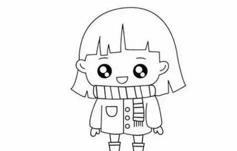 全身彩色小女孩简笔画怎么画 漂亮可爱小女孩简笔画教学图解