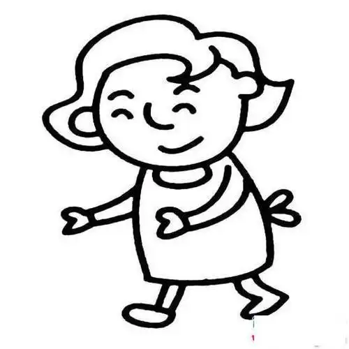 人物简笔画妈妈和我