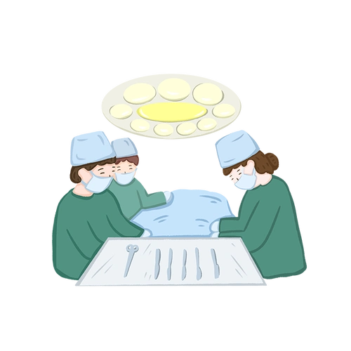 做手术的卡通医生人物元素免抠素材