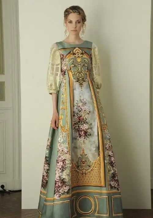 albertaferretticollection宫廷范儿复古礼服