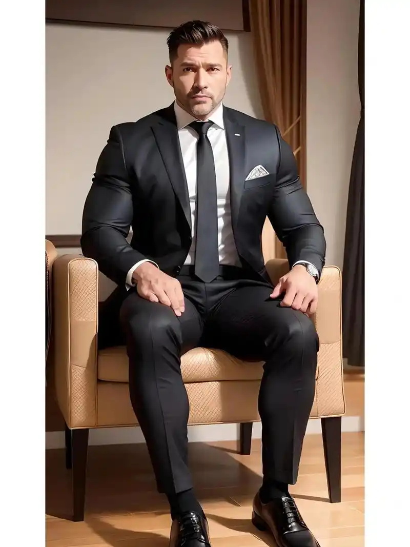 经典欧美正装皮鞋黑袜大叔