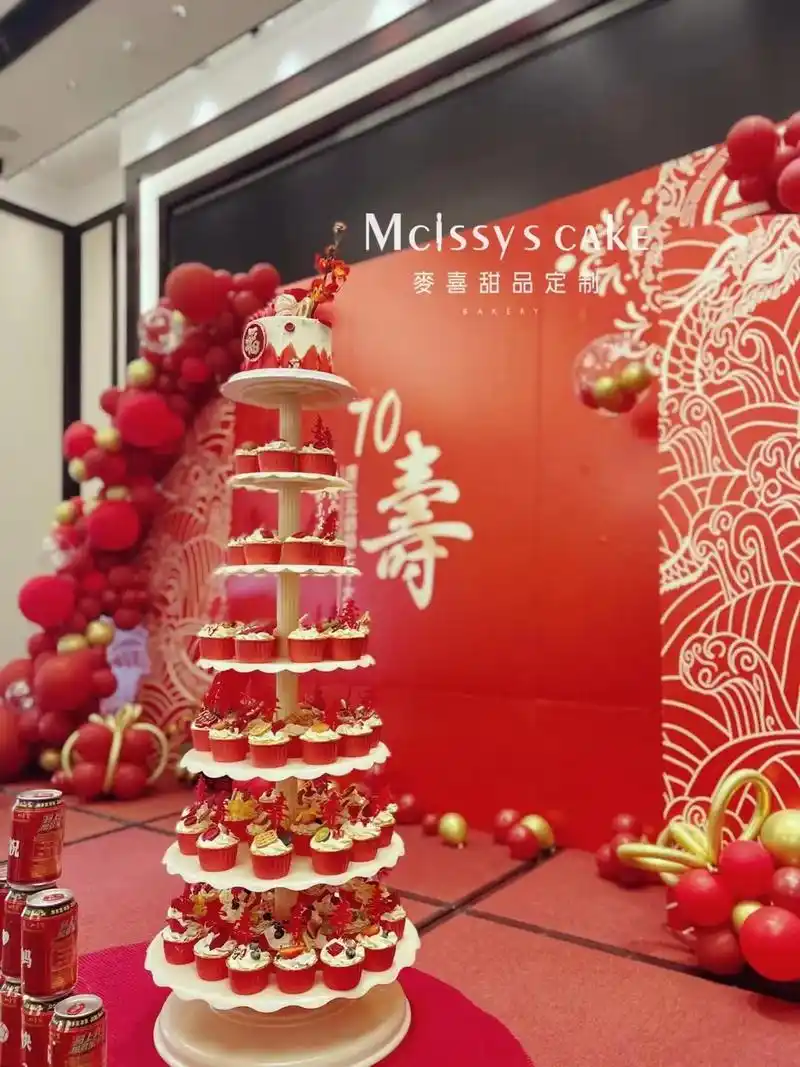 寿宴甜品台,70大寿#甜品台 #甜品台布置 #祝寿蛋糕 - 抖音