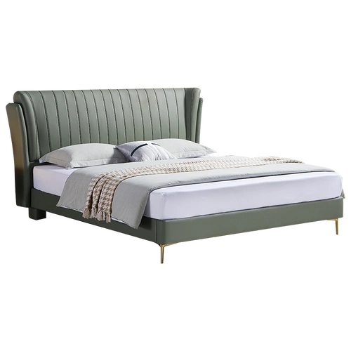 穗宝(symbol)v175双人床皮床主卧现代简约轻奢卧室家具婚床榻榻米 烟