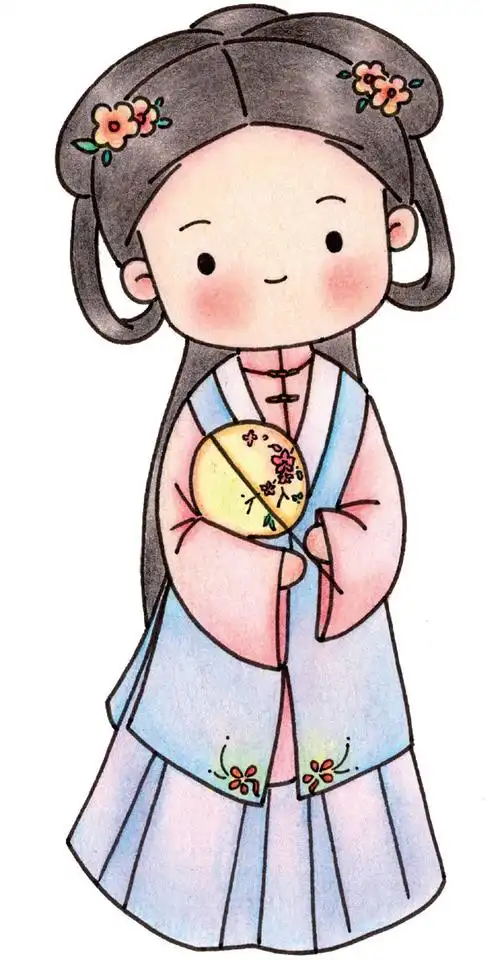 这么可爱的简笔画古风小人来不来学