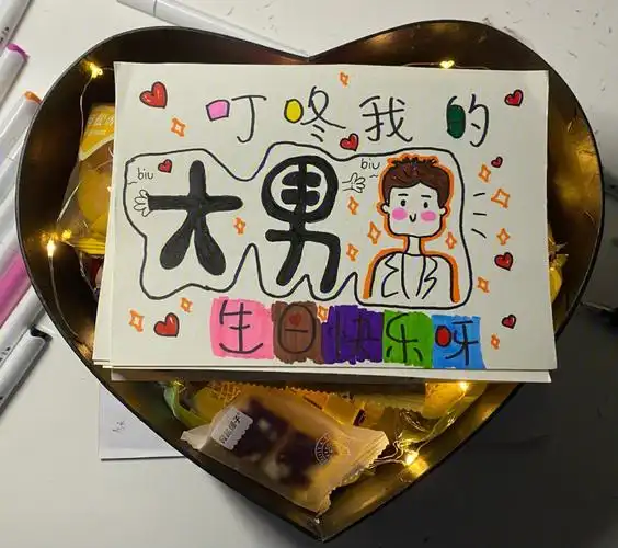 完成,估计以后都不会再画了吧,因为实在是太累了,明天就是你的生日,祝