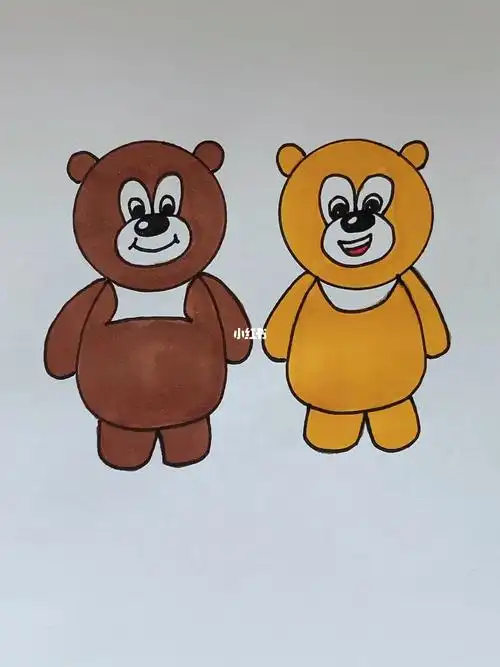 熊大熊二简笔画