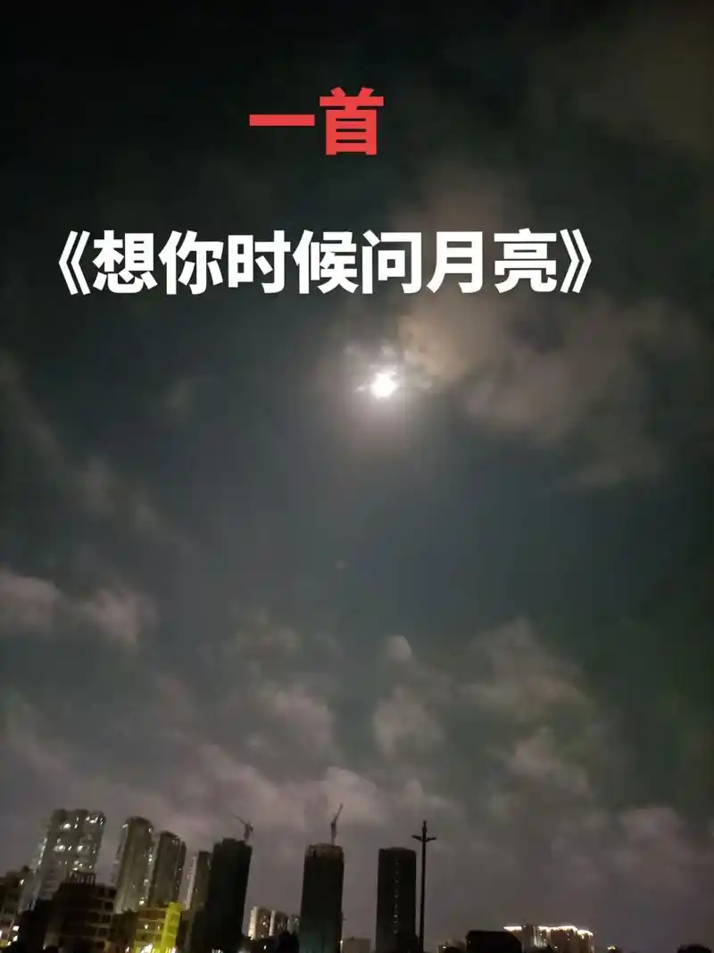 一首《想你的时候问月亮》送给对面的朋友,希望你们能喜欢#今晚 - 抖