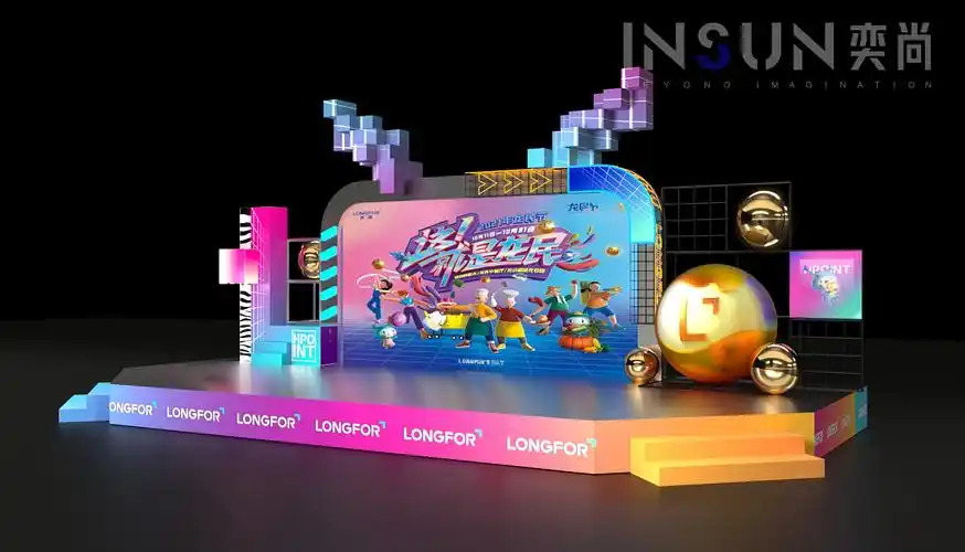 龙湖龙民节商场小舞台设计