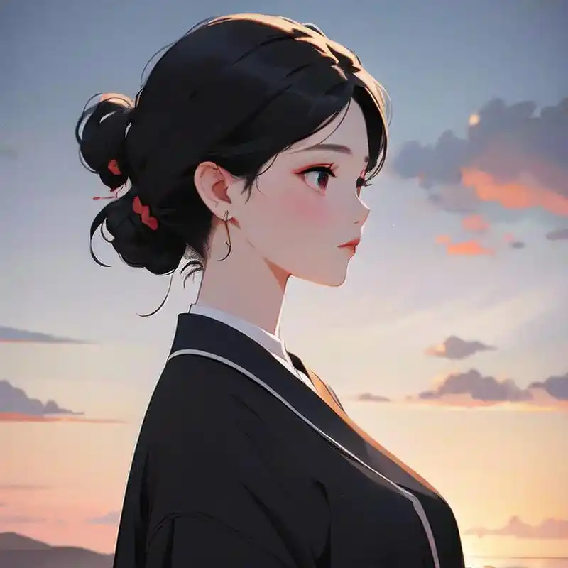 96唯美侧面女生头像,气质满满95