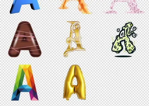 时尚艺术字母a图标png免抠素材