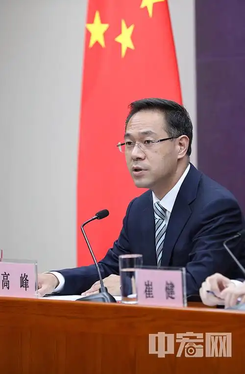 商务部新闻发言人高峰. 中宏网记者 富宇 摄