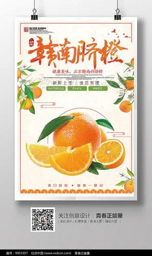 江西赣南脐橙宣传海报设计