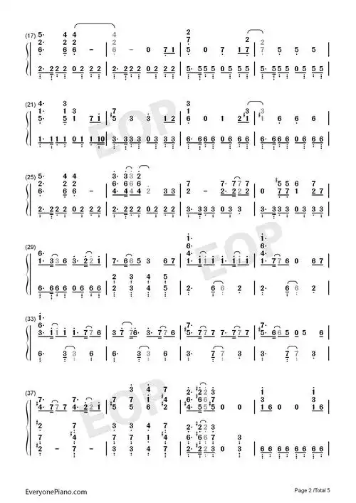 迪迦奥特曼-ウルトラマンティガ双手简谱预览2