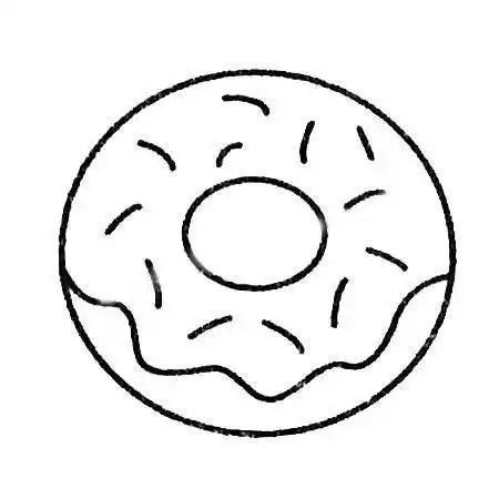 甜甜圈简笔画 甜甜圈简笔画图片
