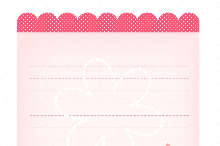 矢量卡通扁平化粉色信封