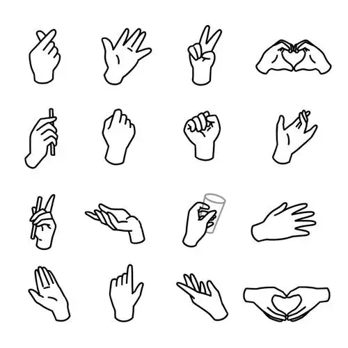 可爱简笔画手部练习