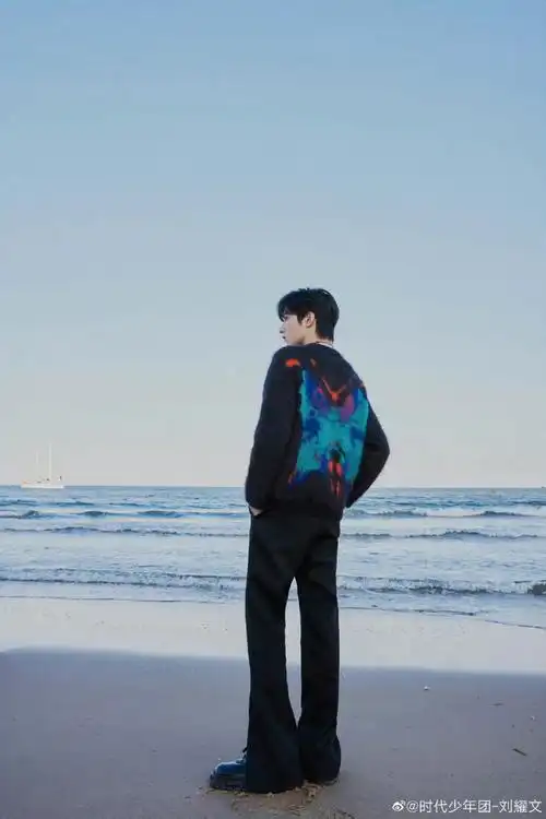 刘耀文看秀海边写真大片