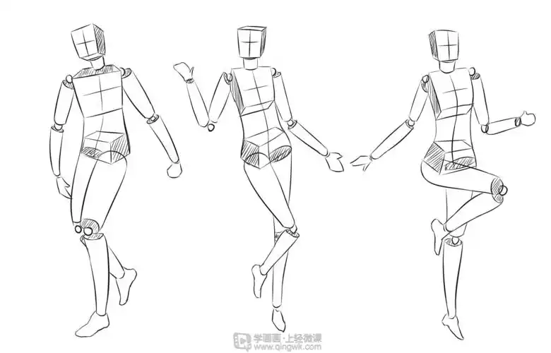 作业:怎么学ps电脑数位板绘画之人体体块的画法与训练技巧 - rh-11