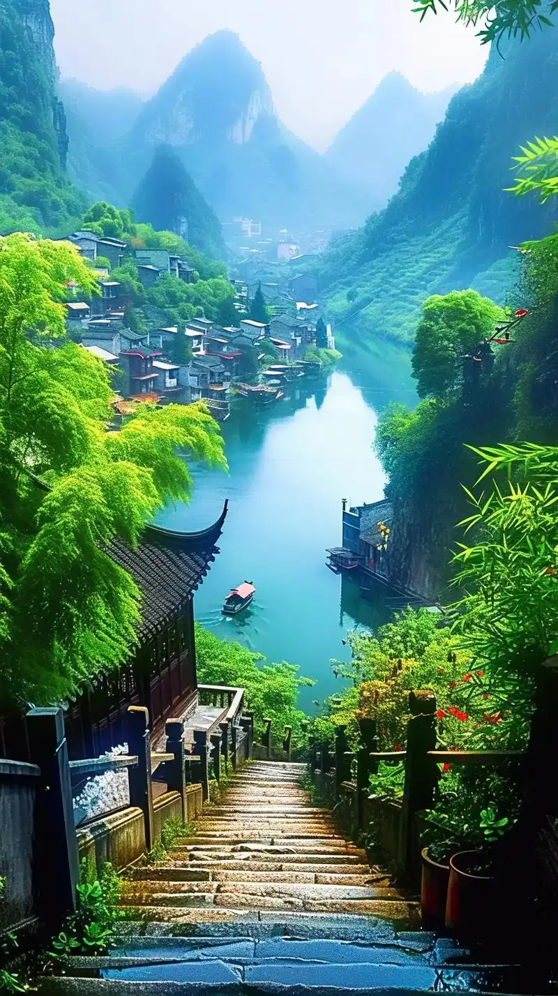 桂林阳朔山水是大自然的杰作,也是人们心中的美景.