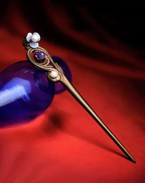 极致古典 紫水晶无穗发簪