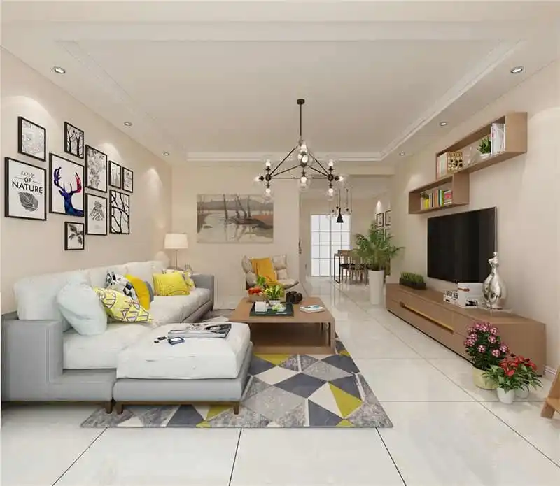 现代简约装修,90㎡三室一厅,简约与时尚并存