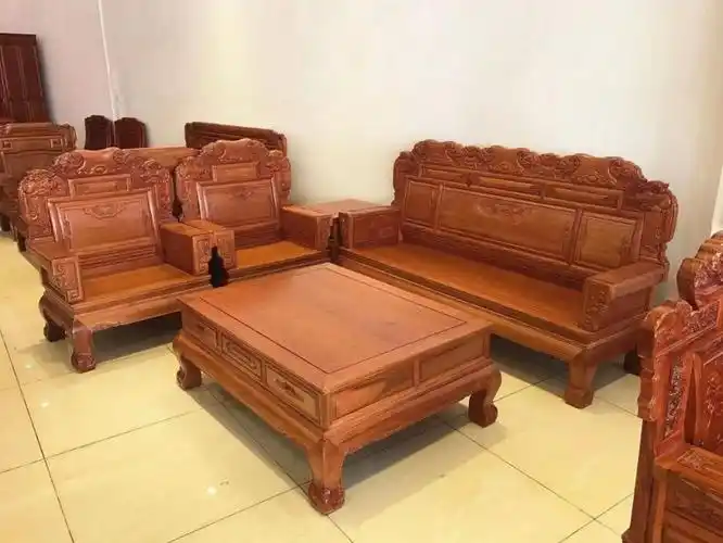 木艺沙发现代简约中式古实木家具双福沙发菠萝格木沙发非洲金纯实木