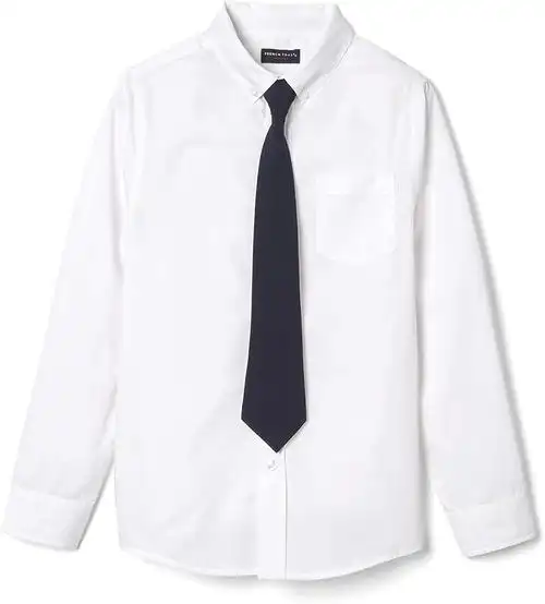 french toast 男孩长袖衣服衬衫带领带