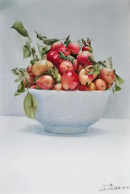 孙伟彩铅作品《静物》网名:画徒子小伟