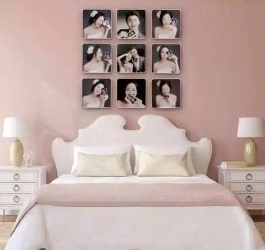 结婚照挂在卧室什么位置好