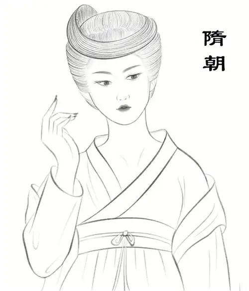 隋唐各时期女子妆束发型