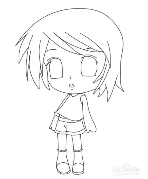 萌萌哒画06q版动漫可爱人物全身像93动漫手绘绘画简笔画服饰q版初音未