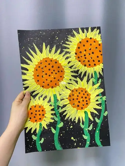 266866儿童创意画向日葵46岁