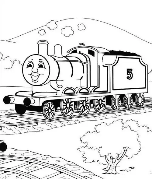 托马斯填色图片3