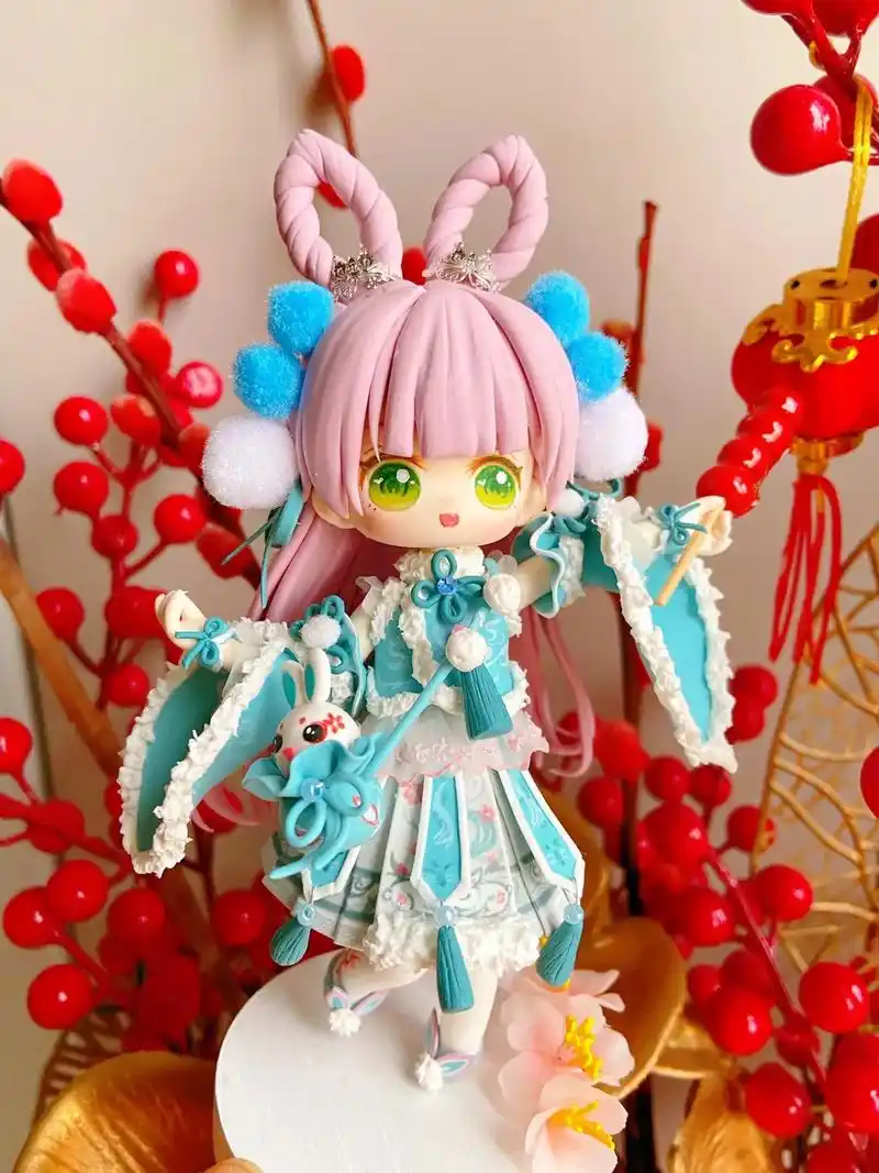 小兔子乖乖,暖暖q版玉雪织萝.#超轻粘土手工 #手工 #爱手 - 抖音