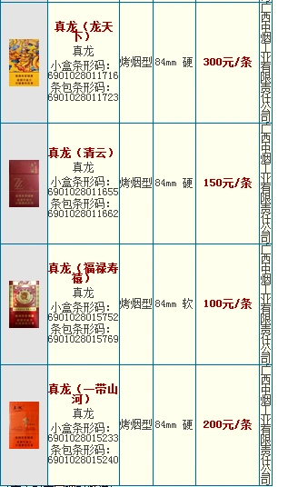 所有烟的价格表图片(所有烟的名字和图片和价格)