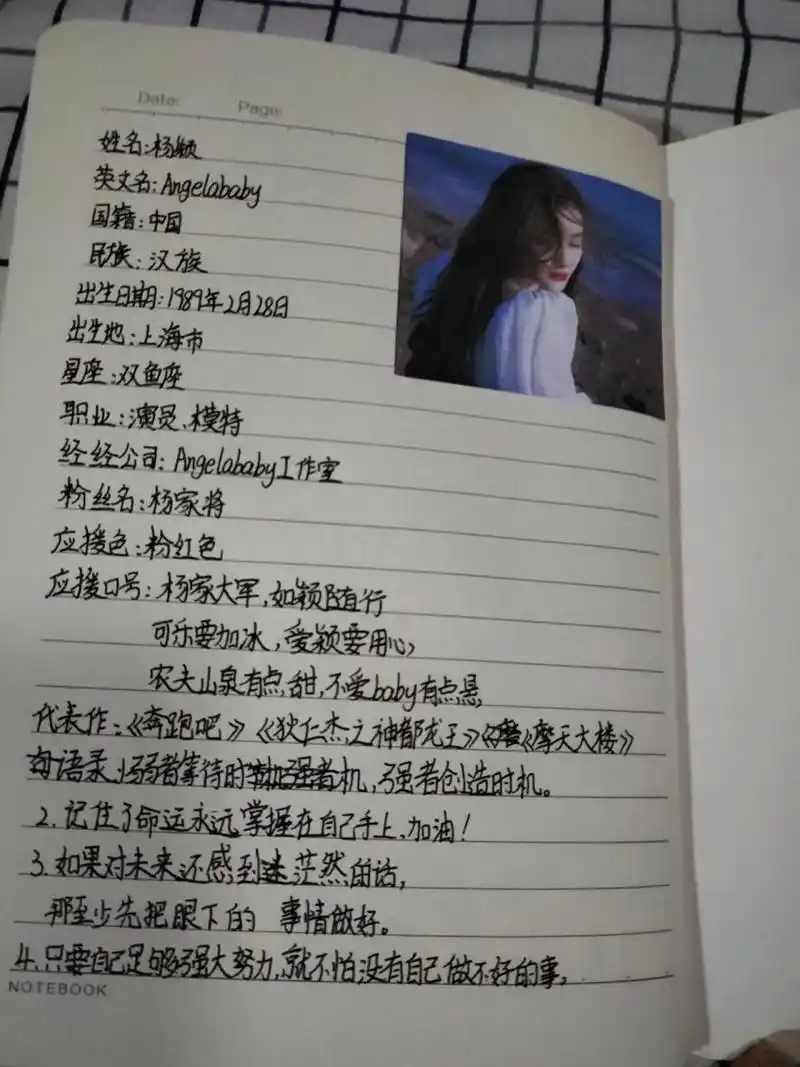 杨颖(angelababy)个人资料    字丑勿喷