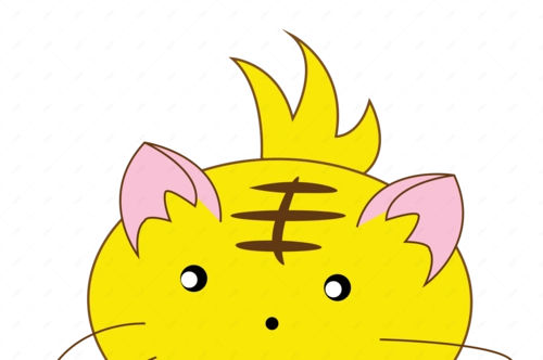 老虎卡通矢量素材图案