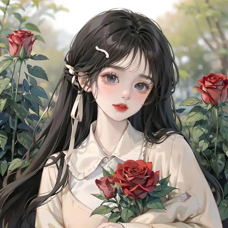 玫瑰少女61女生头像～玫瑰予你才是最好的～ "也许世界上也有五