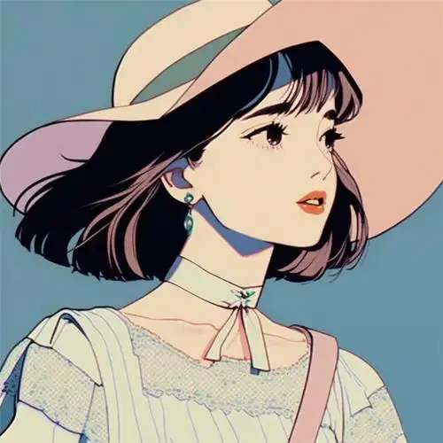 优雅戴帽子头像女生动漫