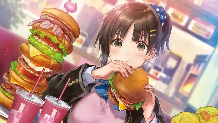 呆萌少女二次元美女卡通插画高清动漫桌面壁纸萌二次元可爱卡通动漫