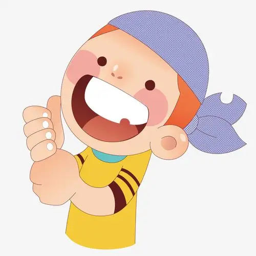 矢量卡通彩色微笑儿童