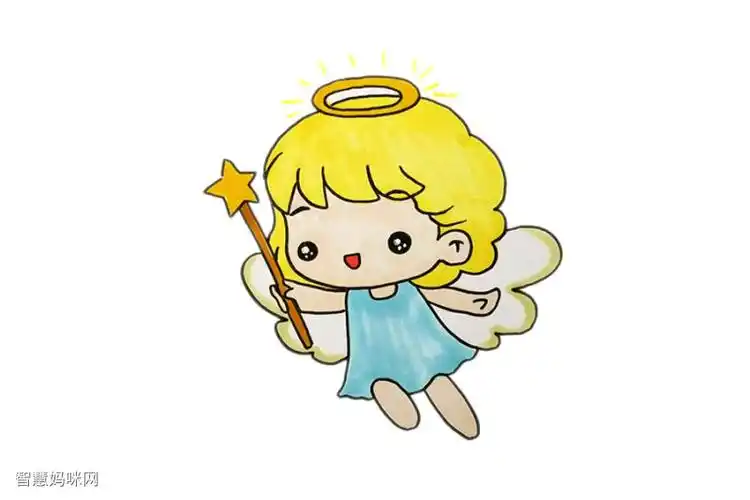 可爱小天使怎么画 - 智慧妈咪网
