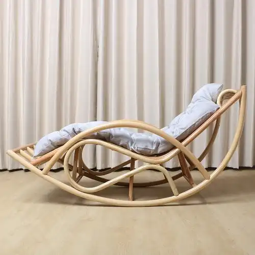摇椅藤椅躺椅家用阳台休闲午休藤编摇摇懒人摇椅