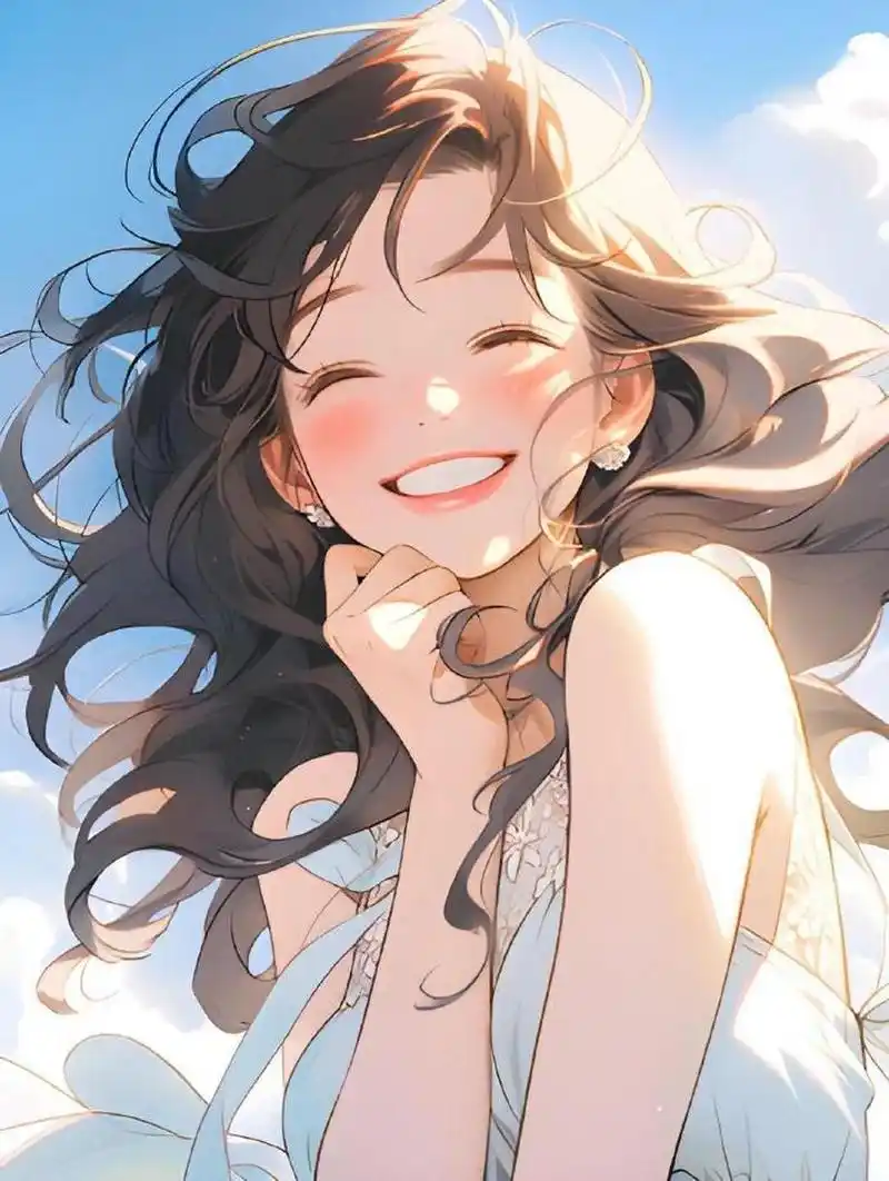 笑容治愈甜美少女头像